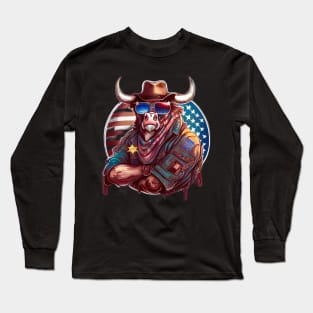 Patriot bull cow Long Sleeve T-Shirt